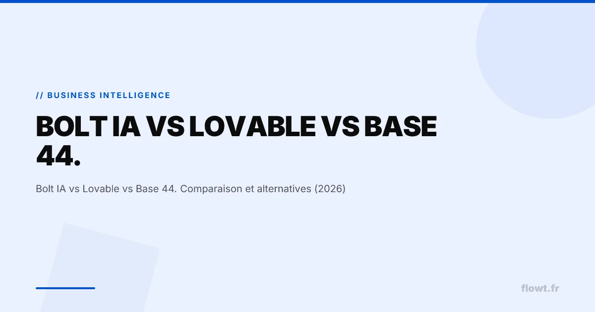 Bolt IA vs Lovable vs Base 44. Comparaison et alternatives (2026)