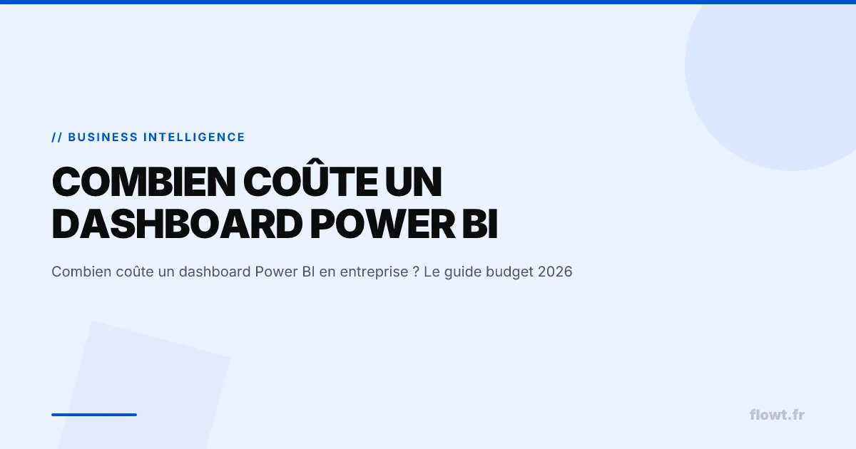 Combien coûte un dashboard Power BI en entreprise ? Le guide budget 2026
