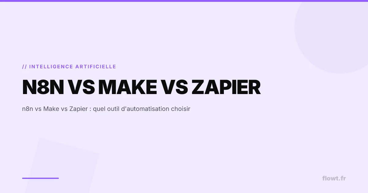 n8n vs Make vs Zapier : quel outil d'automatisation choisir